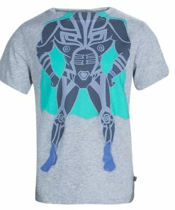 Best deal ⌛ Stella Mccartney Kids Grey Super Hero Print T- 👕 Shirt 8 Yrs For Kids ⭐