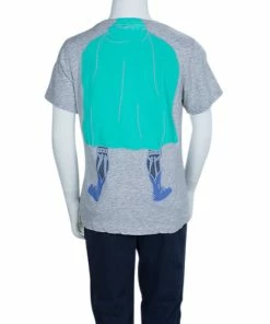 Best deal ⌛ Stella Mccartney Kids Grey Super Hero Print T- 👕 Shirt 8 Yrs For Kids ⭐ -Stella McCartney Shop luxury kids stella mccartney used boys clothing p67052 0003