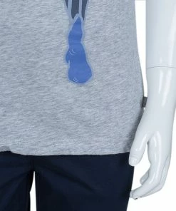 Best deal ⌛ Stella Mccartney Kids Grey Super Hero Print T- 👕 Shirt 8 Yrs For Kids ⭐ -Stella McCartney Shop luxury kids stella mccartney used boys clothing p67052 0005