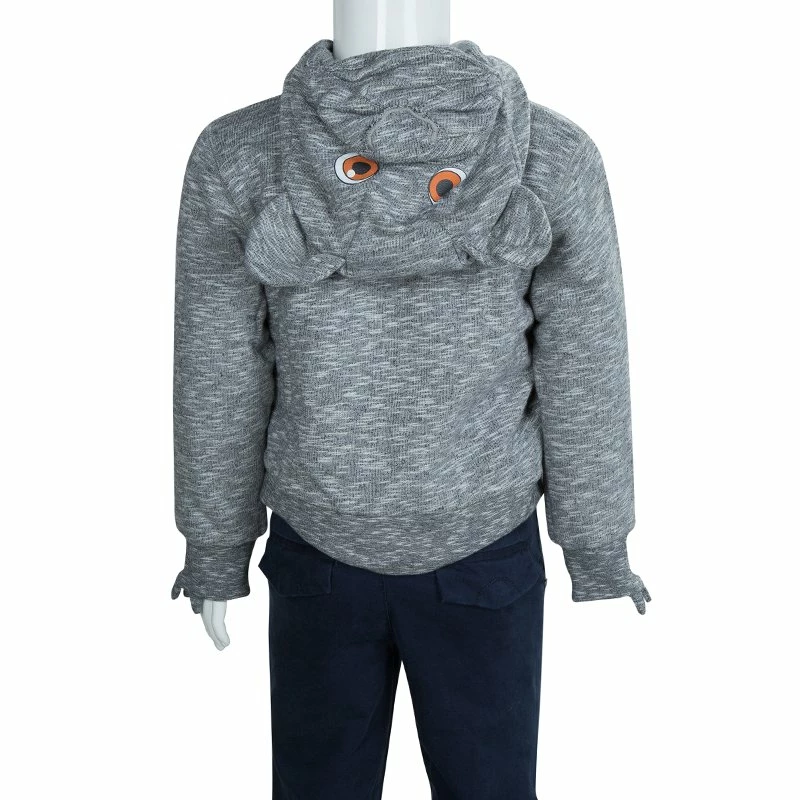 Cheap 🤩 Stella McCartney Kids Grey Slub Knit Bear Hood Detail Zip Front Jacket 4 Yrs For Kids ✔️ 6 Cheap 🤩 Stella McCartney Kids Grey Slub Knit Bear Hood Detail Zip Front Jacket 4 Yrs For Kids ✔️ - Image 4