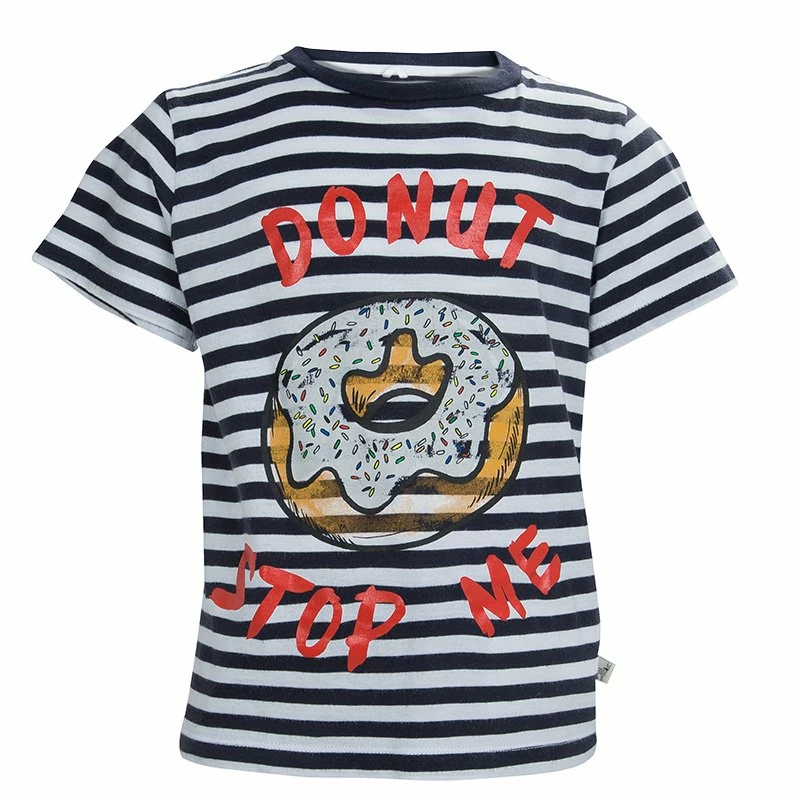 Hot Sale ❤️ Stella McCartney Kids Striped Jersey Donut Print Crew Neck T-Shirt 6 Yrs For Kids ✨ 3 Hot Sale ❤️ Stella McCartney Kids Striped Jersey Donut Print Crew Neck T-Shirt 6 Yrs For Kids ✨