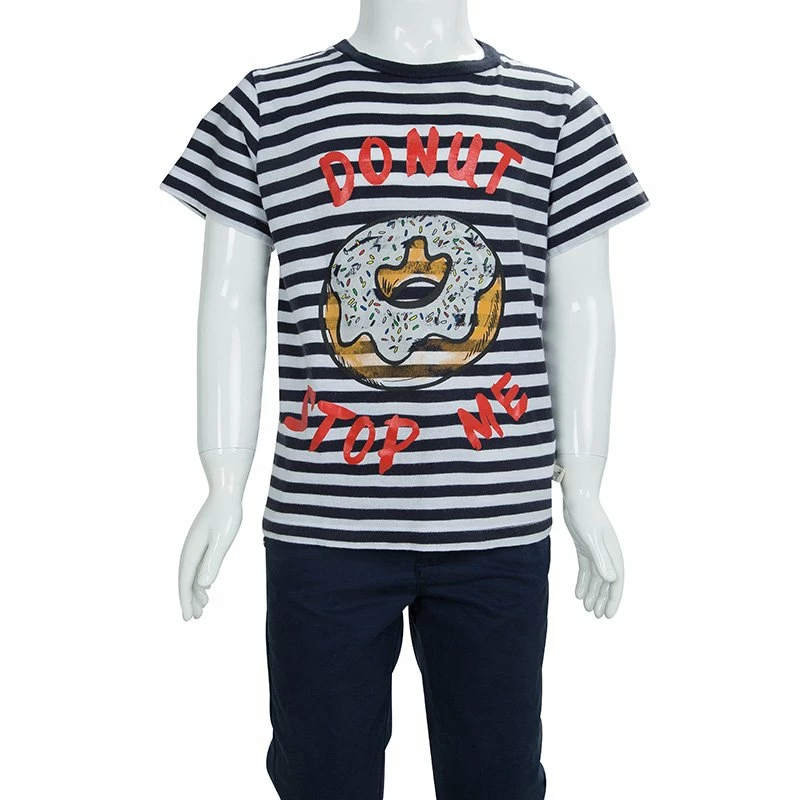 Hot Sale ❤️ Stella McCartney Kids Striped Jersey Donut Print Crew Neck T-Shirt 6 Yrs For Kids ✨ 4 Hot Sale ❤️ Stella McCartney Kids Striped Jersey Donut Print Crew Neck T-Shirt 6 Yrs For Kids ✨ - Image 2