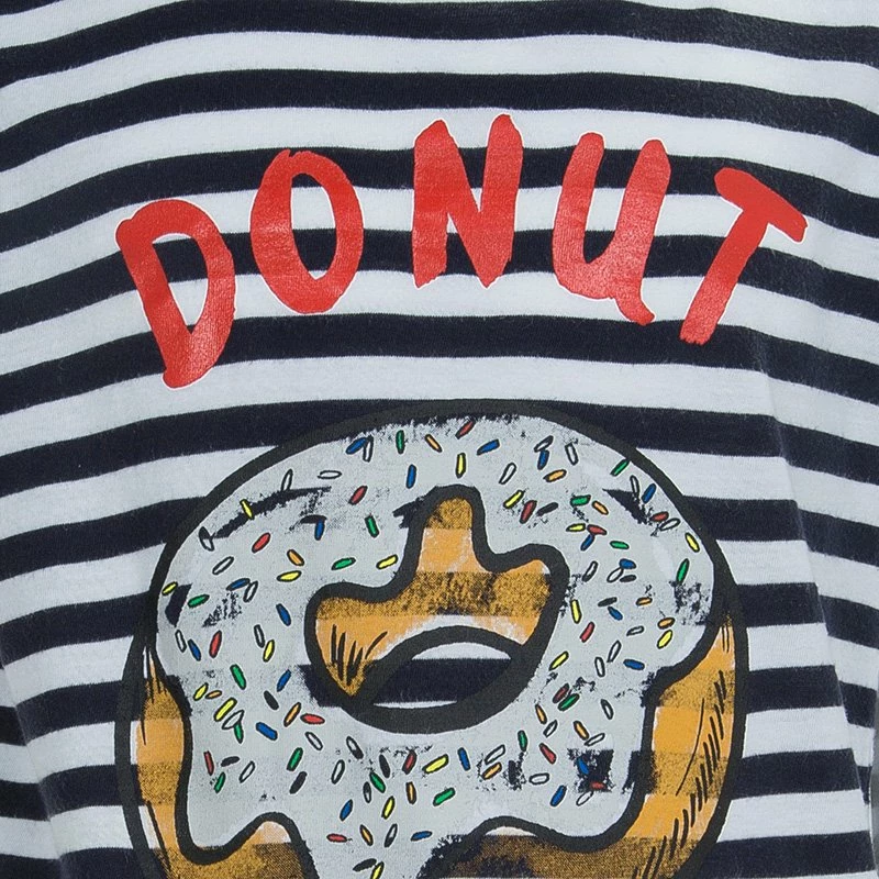 Hot Sale ❤️ Stella McCartney Kids Striped Jersey Donut Print Crew Neck T-Shirt 6 Yrs For Kids ✨ 6 Hot Sale ❤️ Stella McCartney Kids Striped Jersey Donut Print Crew Neck T-Shirt 6 Yrs For Kids ✨ - Image 4