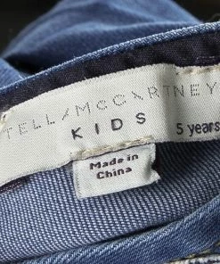 Deals 🛒 Stella McCartney Kids Indigo Denim Superhero Applique Detail Short Sleeve 👗 Dress 5 Yrs For Kids 😀 -Stella McCartney Shop luxury kids stella mccartney used girls clothing p103132 0005