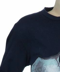 New 🥰 Stella McCartney Kids Navy Blue Graphic Print Long Sleeve T 👕 Shirt 8 Yrs For Kids ✨ -Stella McCartney Shop luxury kids stella mccartney used girls clothing p56225 0005