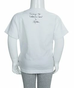 Cheapest ❤️ Stella McCartney Kids White Polar Bear Print T-Shirt 4 Yrs For Kids 🌟 -Stella McCartney Shop luxury kids stella mccartney used girls clothing p63772 0003