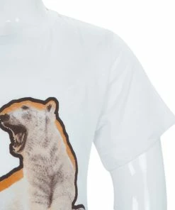 Cheapest ❤️ Stella McCartney Kids White Polar Bear Print T-Shirt 4 Yrs For Kids 🌟 -Stella McCartney Shop luxury kids stella mccartney used girls clothing p63772 0006