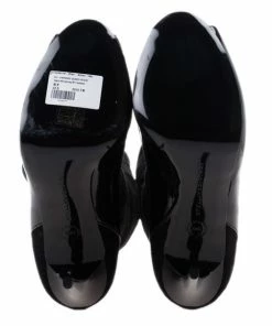 Buy ✔️ Stella McCartney Black Patent Leather And Suede Over The Knee 🥾 Boots Size 37.5 For Men 😍 -Stella McCartney Shop luxury men stella mccartney new shoes p12728 006