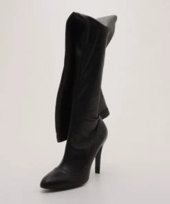 Coupon ๐ Stella McCartney Black Leather 'Leibovitz' Over The Knee ๐ฅพ Boots Size 40 For Men ๐