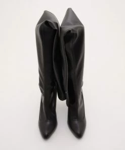 Coupon 😉 Stella McCartney Black Leather 'Leibovitz' Over The Knee 🥾 Boots Size 40 For Men 😉 -Stella McCartney Shop luxury men stella mccartney used shoes p37386 003