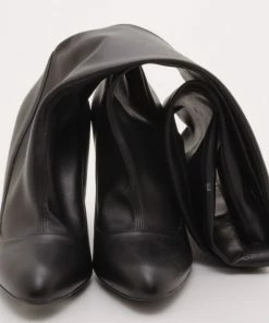 Coupon 😉 Stella McCartney Black Leather 'Leibovitz' Over The Knee 🥾 Boots Size 40 For Men 😉 -Stella McCartney Shop luxury men stella mccartney used shoes p37386 004