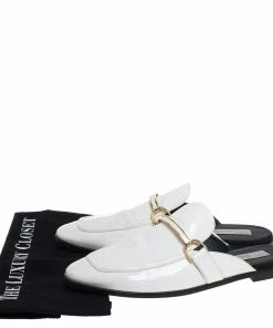 Flash Sale ⌛ Stella McCartney White Faux Leather Holzer Slip On Loafers Size 41 For Men 🔔 -Stella McCartney Shop luxury men stella mccartney used shoes p397703 009