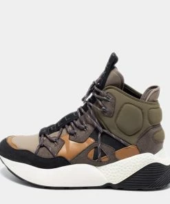 Hot Sale ⌛ Stella McCartney Multicolor Fabric And Suede High Top 👟 Sneakers Size 43 For Men ❤️