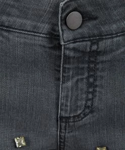 Hot Sale 🧨 Stella McCartney Grey Washed Denim Crystal Embellished Ankle Grazer 👖 Jeans M For 👩 Women ⌛ -Stella McCartney Shop luxury women stella mccartney new clothes p108612 004