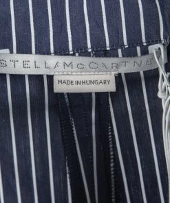 Brand new ⌛ Stella McCartney Navy Blue Striped Cotton Belted Jumpsuit M For 👩 Women ⌛ -Stella McCartney Shop luxury women stella mccartney new clothes p124618 005