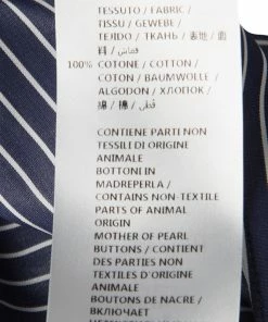 Brand new ⌛ Stella McCartney Navy Blue Striped Cotton Belted Jumpsuit M For 👩 Women ⌛ -Stella McCartney Shop luxury women stella mccartney new clothes p124618 007