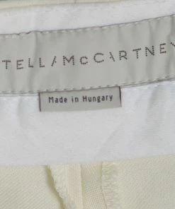 Promo 🔥 Stella McCartney Cream Wool Mohair Wide Leg Alberta Trousers S For 👩 Women 🌟 -Stella McCartney Shop luxury women stella mccartney new clothes p133836 005