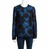 Cheap ✔️ Stella McCartney Black And Blue Floral Jacquard Long Sleeve Top S For 👩 Women 😉 -Stella McCartney Shop luxury women stella mccartney new clothes p158774 0001