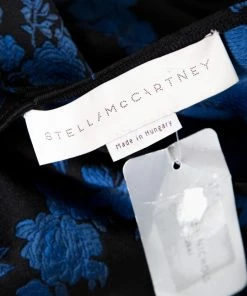 Cheap ✔️ Stella McCartney Black And Blue Floral Jacquard Long Sleeve Top S For 👩 Women 😉 -Stella McCartney Shop luxury women stella mccartney new clothes p158774 0005
