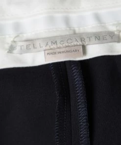 Outlet 🔥 Stella McCartney Navy Blue Wool Cropped Eden Kick Pants L For 👩 Women 😉 -Stella McCartney Shop luxury women stella mccartney new clothes p164602 004