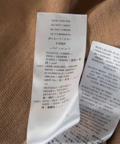 Wholesale 💯 Stella McCartney Brown Wool Contrast Silk Panel Asymmetric Cardigan S For 👩 Women 🎉 -Stella McCartney Shop luxury women stella mccartney new clothes p173065 003