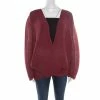 Buy 💯 Stella McCartney Bordeaux Plisse Wrap Top S For 👩 Women ⌛ -Stella McCartney Shop luxury women stella mccartney new clothes p179538 002