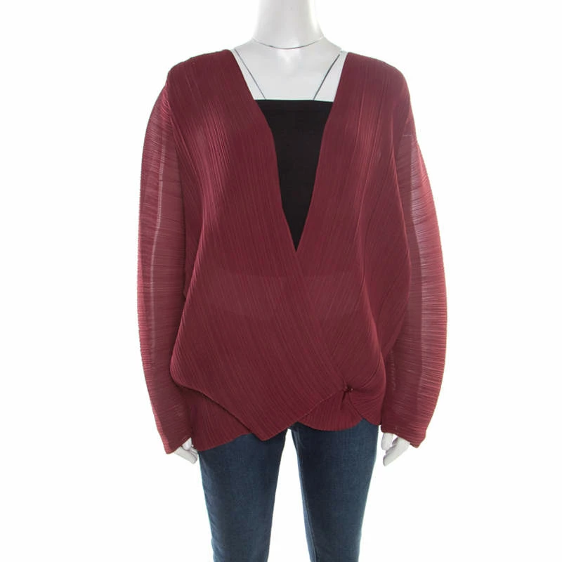 Buy ๐ฏ Stella McCartney Bordeaux Plisse Wrap Top S For ๐ฉ Women โ 3 Buy ๐ฏ Stella McCartney Bordeaux Plisse Wrap Top S For ๐ฉ Women โ