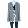 Cheapest 😍 Stella McCartney Blue & White Print Heavy Applique Detail Oversized Blazer M For 👩 Women 🎉 -Stella McCartney Shop luxury women stella mccartney new clothes p223521 007