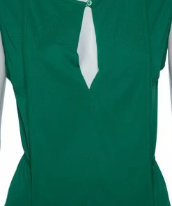 Flash Sale 😀 Stella McCartney Green Jersey Pleated Front Detail Top M For 👩 Women 😍 -Stella McCartney Shop luxury women stella mccartney new clothes p493220 005