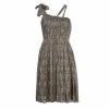 New 😉 Stella McCartney Brown Lurex Infused Crinkled Silk Cocktail 👗 Dress S For 👩 Women 💯 -Stella McCartney Shop luxury women stella mccartney new clothes p56757 001