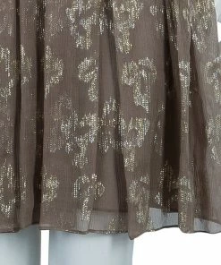 New 😉 Stella McCartney Brown Lurex Infused Crinkled Silk Cocktail 👗 Dress S For 👩 Women 💯 -Stella McCartney Shop luxury women stella mccartney new clothes p56757 006