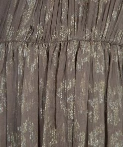 New 😉 Stella McCartney Brown Lurex Infused Crinkled Silk Cocktail 👗 Dress S For 👩 Women 💯 -Stella McCartney Shop luxury women stella mccartney new clothes p56757 008