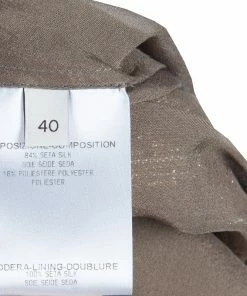 New 😉 Stella McCartney Brown Lurex Infused Crinkled Silk Cocktail 👗 Dress S For 👩 Women 💯 -Stella McCartney Shop luxury women stella mccartney new clothes p56757 011