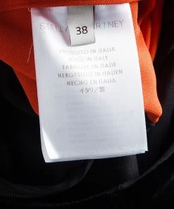 Discount ❤️ Stella McCartney Colorblock Velvet And Crepe Long Sleeve Maxi 👗 Dress S For 👩 Women 👏 -Stella McCartney Shop luxury women stella mccartney new clothes p57063 011