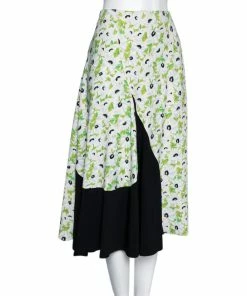 Coupon 👍 Stella McCartney Multicolor Floral Printed Crepe Midi 👗 Skirt S For 👩 Women 🧨 -Stella McCartney Shop luxury women stella mccartney new clothes p614261 006