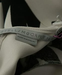 Buy ✨ Stella McCartney Cream Floral Print Crepe Cape Styled 👗 Dress M For 👩 Women 🧨 -Stella McCartney Shop luxury women stella mccartney new clothes p651993 005