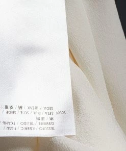 Best Sale 🎉 Stella McCartney Cream Silk Ruffled Yvonne Sleeveless Blouse S For 👩 Women ✔️ -Stella McCartney Shop luxury women stella mccartney new clothes p653511 005