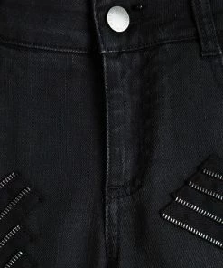 Hot Sale 🤩 Stella McCartney Black Denim Zip Embellishment Detail Ankle Grazer 👖 Jeans S For 👩 Women ⭐ -Stella McCartney Shop luxury women stella mccartney new clothes p87670 003