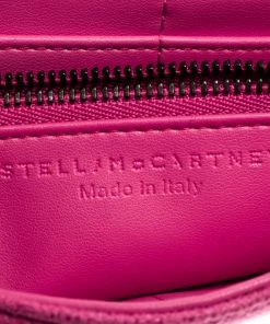 Cheap 🔥 Stella McCartney Pink Faux Suede Falabella Flap Wallet For 👩 Women 😀 -Stella McCartney Shop luxury women stella mccartney new handbags p115051 007
