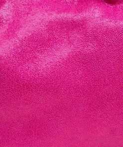 Discount ❤️ Stella McCartney Metallic Pink Faux Leather Mini Falabella Tote For 👩 Women 🎉 -Stella McCartney Shop luxury women stella mccartney new handbags p115080 0006