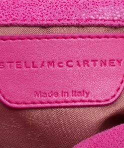 Discount ❤️ Stella McCartney Metallic Pink Faux Leather Mini Falabella Tote For 👩 Women 🎉 -Stella McCartney Shop luxury women stella mccartney new handbags p115080 0009