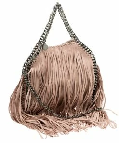 Discount ✨ Stella McCartney Beige Faux Leather Small Falabella Fringe Tote For 👩 Women ❤️ -Stella McCartney Shop luxury women stella mccartney new handbags p115082 003