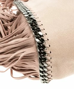 Discount ✨ Stella McCartney Beige Faux Leather Small Falabella Fringe Tote For 👩 Women ❤️ -Stella McCartney Shop luxury women stella mccartney new handbags p115082 010