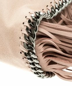 Discount ✨ Stella McCartney Beige Faux Leather Small Falabella Fringe Tote For 👩 Women ❤️ -Stella McCartney Shop luxury women stella mccartney new handbags p115082 011