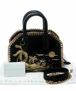 Discount ๐ Stella McCartney Black Leather Tiny Hawallan Embroidered Top Handle Shoulder Bag For ๐ฉ Women ๐ 21 Discount ๐ Stella McCartney Black Leather Tiny Hawallan Embroidered Top Handle Shoulder Bag For ๐ฉ Women ๐ -Stella McCartney Shop luxury women stella mccartney new handbags p168009 010
