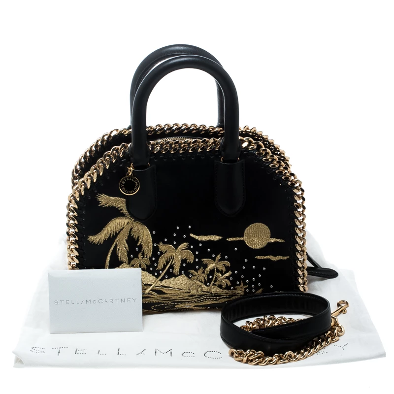 Discount ๐ Stella McCartney Black Leather Tiny Hawallan Embroidered Top Handle Shoulder Bag For ๐ฉ Women ๐ 11 Discount ๐ Stella McCartney Black Leather Tiny Hawallan Embroidered Top Handle Shoulder Bag For ๐ฉ Women ๐ - Image 9