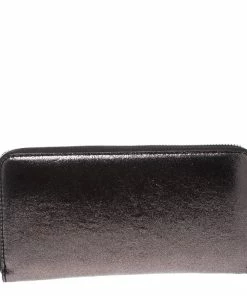 New 🧨 Stella McCartney Metallic Black Faux Leather Stars Zip Around Wallet For 👩 Women 🔔 -Stella McCartney Shop luxury women stella mccartney new handbags p169025 006