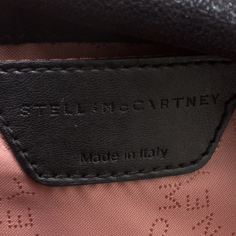 Brand new 🌟 Stella McCartney Black Faux Leather Mini Falabella Conchos Fringe Tote For 👩 Women 😀 11 Brand new 🌟 Stella McCartney Black Faux Leather Mini Falabella Conchos Fringe Tote For 👩 Women 😀 - Image 9