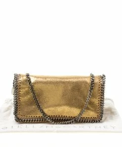 Best reviews of 🎁 Stella McCartney Metallic Gold Faux Leather Falabella Shoulder Bag For 👩 Women ⌛ -Stella McCartney Shop luxury women stella mccartney new handbags p176778 010