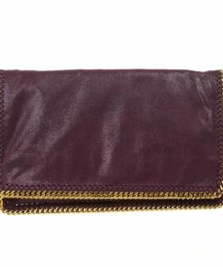 Wholesale 🤩 Stella McCartney Falabella Shaggy Deer Burgundy Fold Over Clutch For 👩 Women 🎉